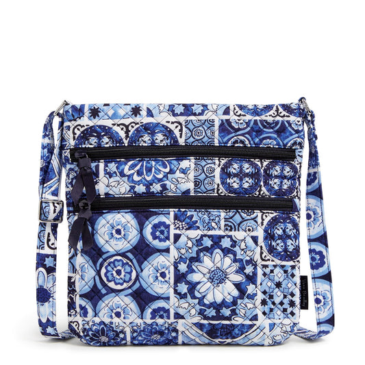 Triple Zip Hipster Crossbody Bag
