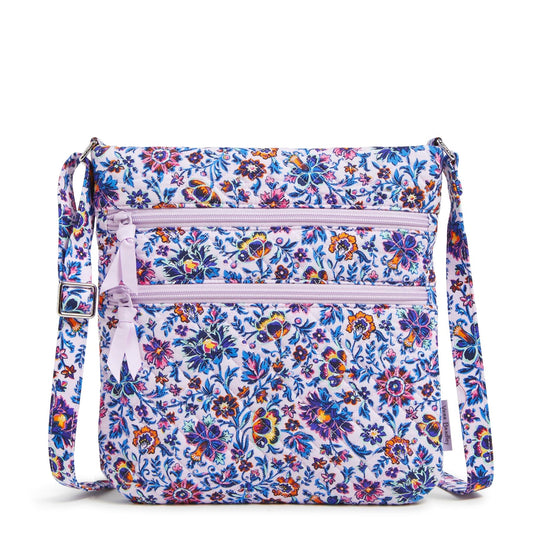 Triple Zip Hipster Crossbody Bag